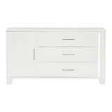 Kerren White High Gloss Upholstered Panel Bedroom Set