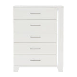 Kerren White High Gloss Upholstered Panel Bedroom Set