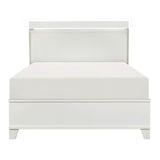 Kerren White High Gloss Upholstered Panel Bedroom Set