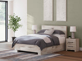Lawroy Panel Bedroom Set With Storage In Light Natural
