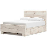 Lawroy Panel Bedroom Set With Storage In Light Natural