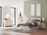 Lawroy Panel Storage Bedroom Set In Light Natural