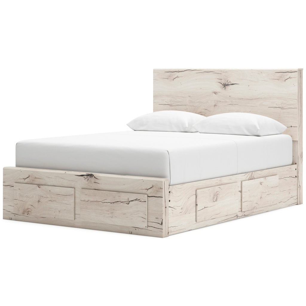 Lawroy Panel Storage Bedroom Set In Light Natural