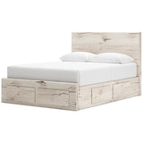 Lawroy Panel Storage Bedroom Set In Light Natural
