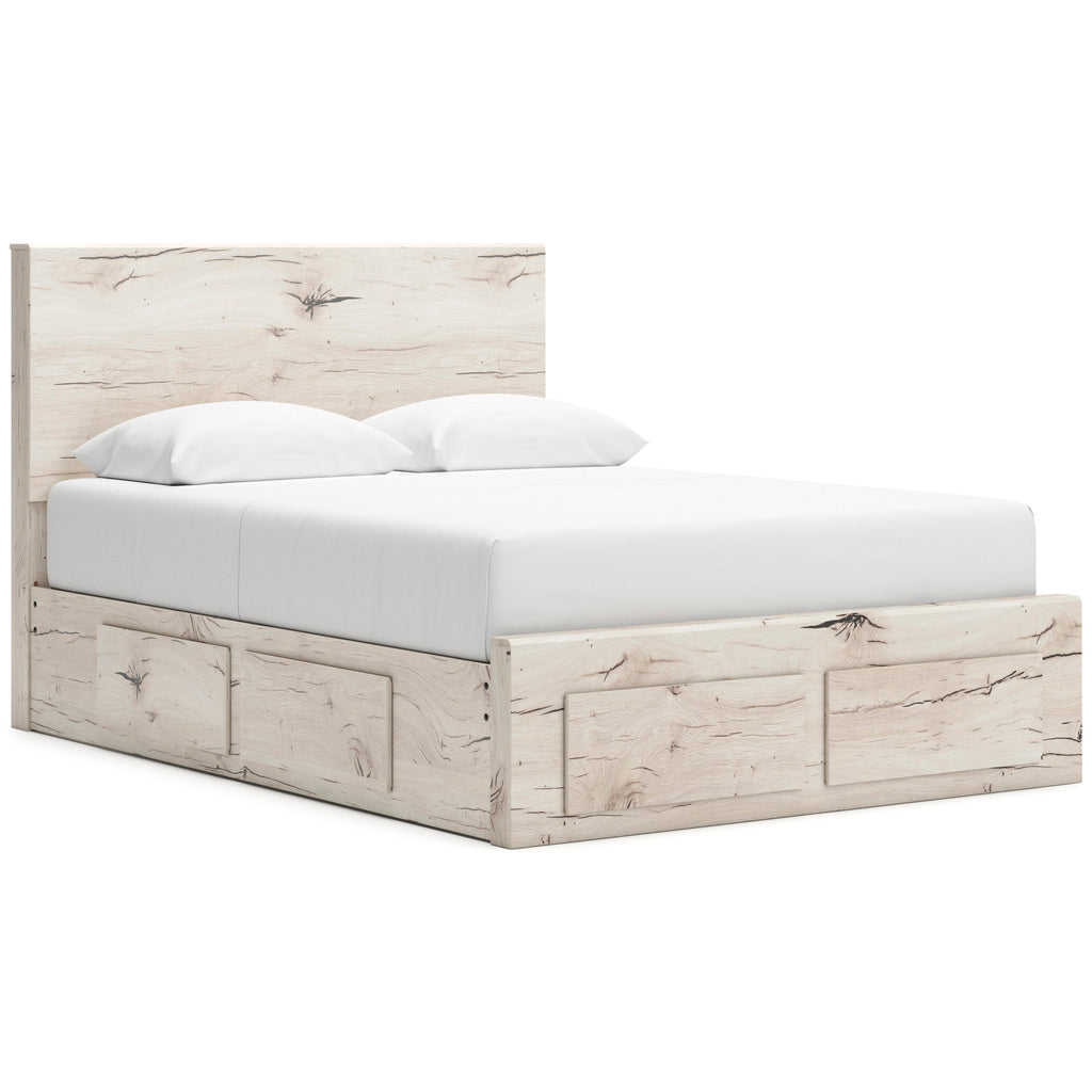 Lawroy Panel Storage Bedroom Set In Light Natural