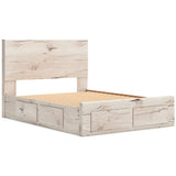 Lawroy Panel Storage Bedroom Set In Light Natural