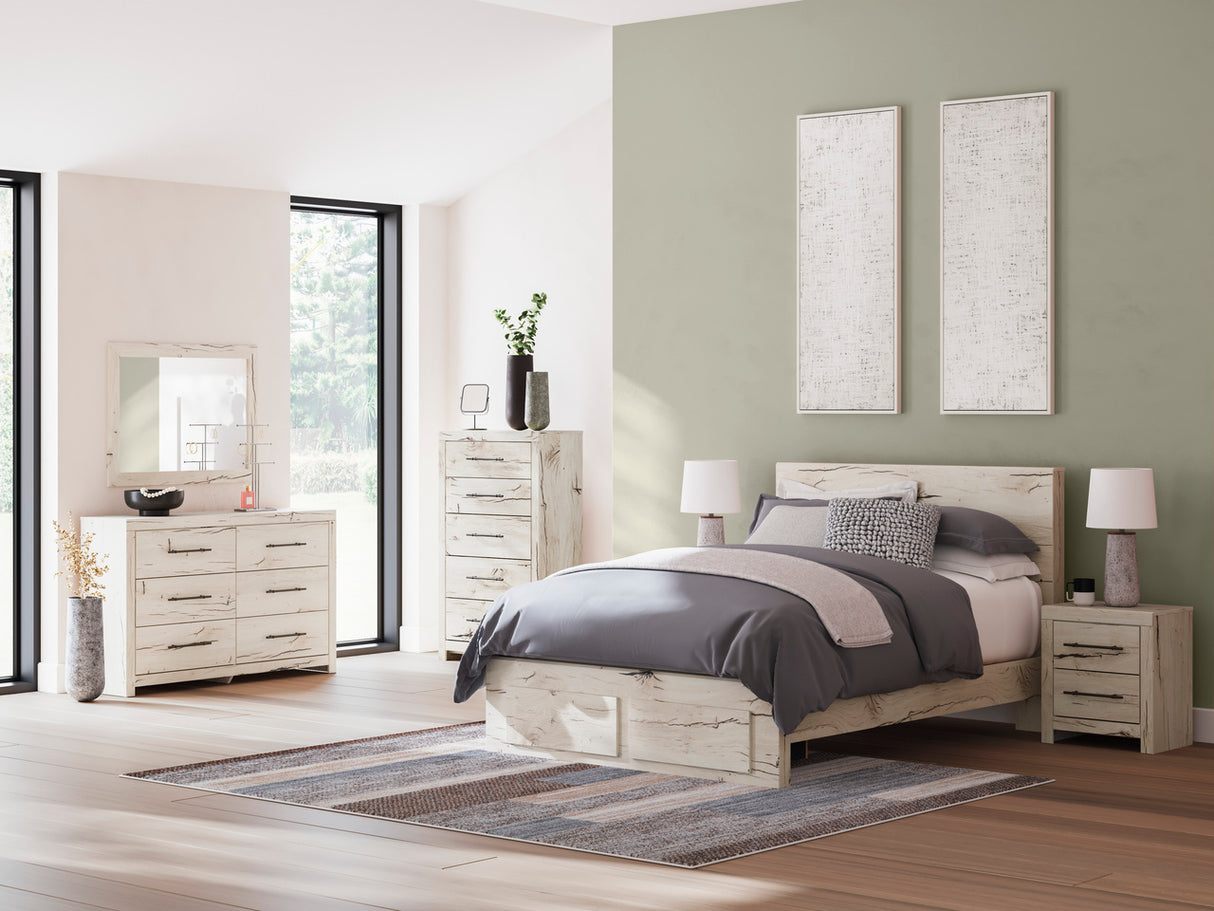 Lawroy Storage Bedroom Set In Light Natural