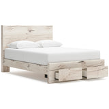 Lawroy Storage Bedroom Set In Light Natural
