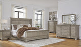 Lexorne Gray Sleigh Bedroom Set