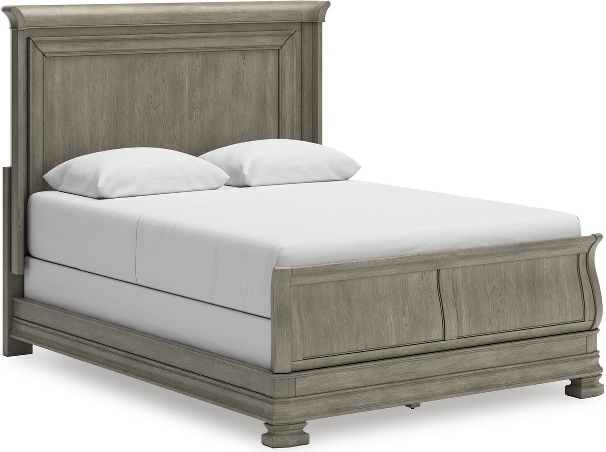 Lexorne Gray Sleigh Bedroom Set