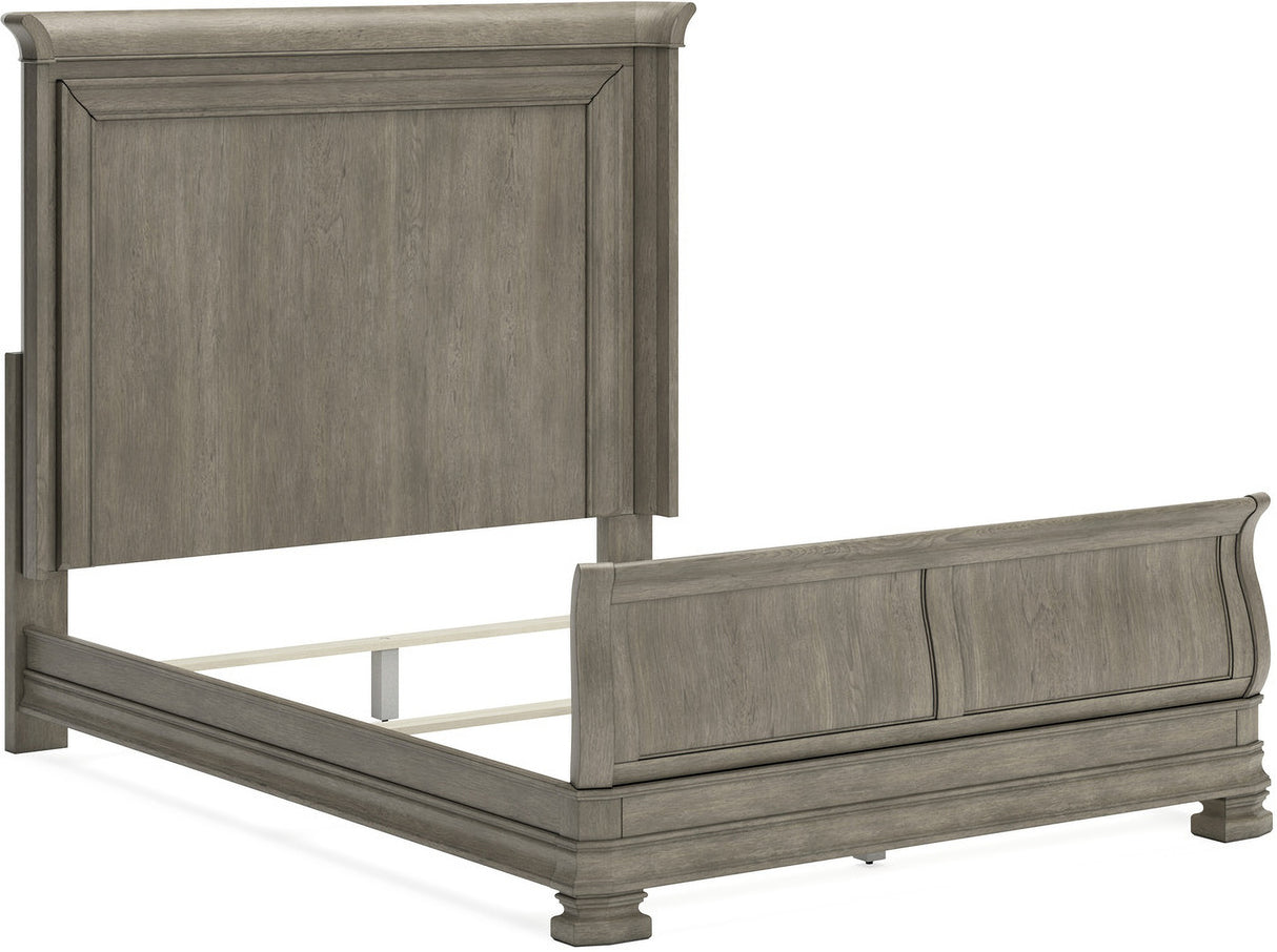 Lexorne Gray Sleigh Bedroom Set