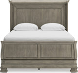 Lexorne Gray Sleigh Bedroom Set