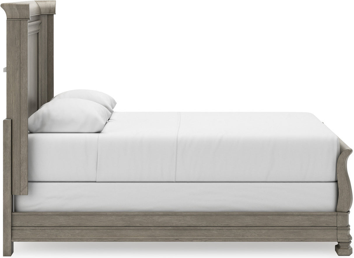 Lexorne Gray Sleigh Bedroom Set