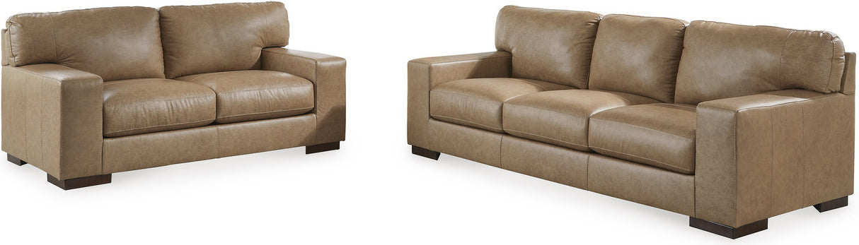 Lombardia Living Room Set In Tumbleweed