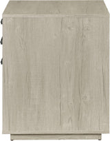 Loomis Whitewashed Grey And Gunmetal 4 Drawer Rectangular Home Office Set