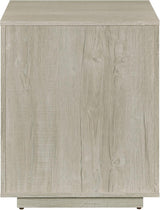 Loomis Whitewashed Grey And Gunmetal 4 Drawer Rectangular Home Office Set