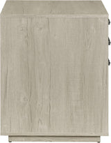 Loomis Whitewashed Grey And Gunmetal 4 Drawer Rectangular Home Office Set