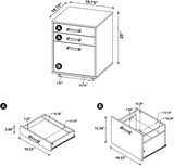 Loomis Whitewashed Grey And Gunmetal 4 Drawer Rectangular Home Office Set