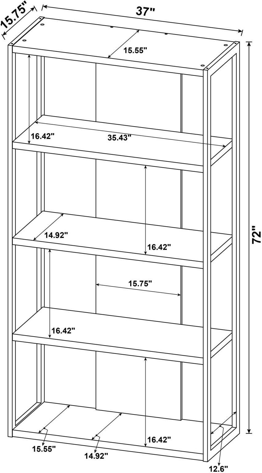 Loomis Whitewashed Grey And Gunmetal 4 Drawer Rectangular Home Office Set