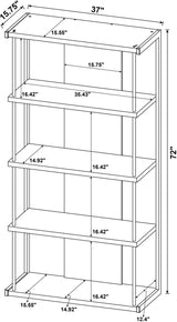 Loomis Whitewashed Grey And Gunmetal 4 Drawer Rectangular Home Office Set