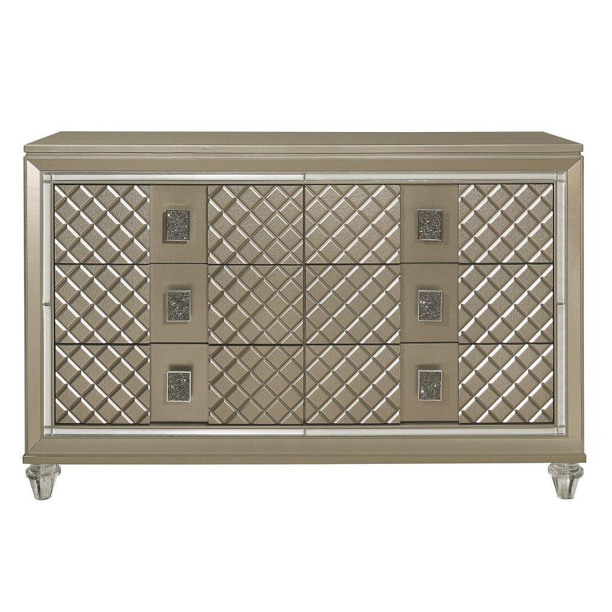 Loudon Champagne Metallic Youth Platform Bedroom Set