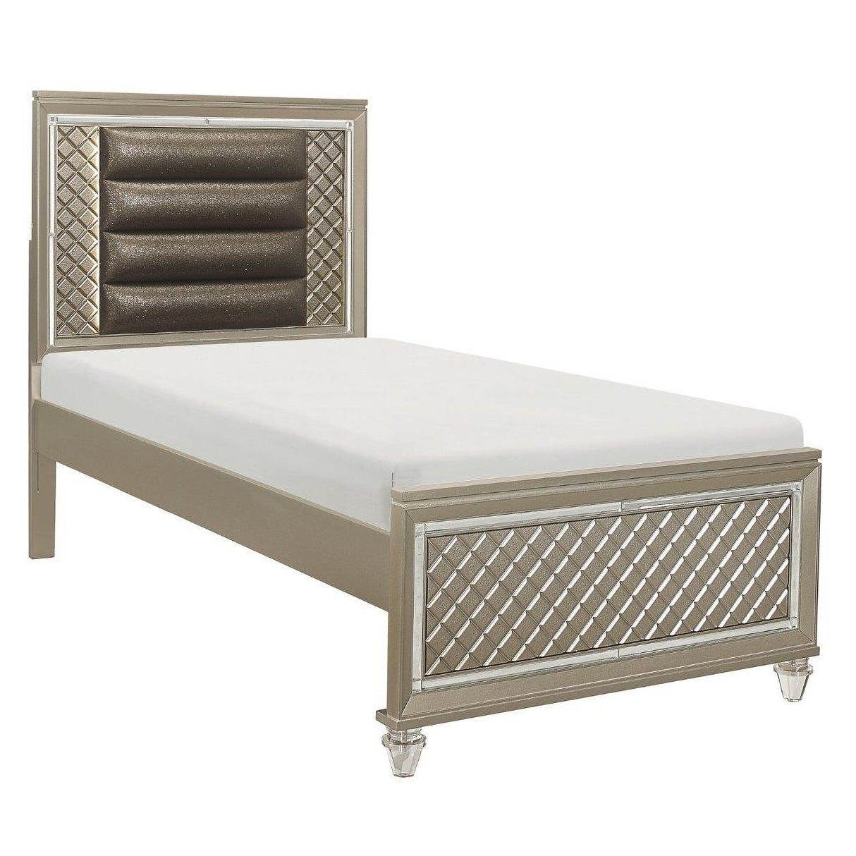 Loudon Champagne Metallic Youth Platform Bedroom Set
