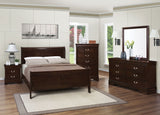 Louis Philippe Rich Cappuccino Sleigh Bedroom Set