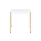 Otrac White & Gold Finish End Table