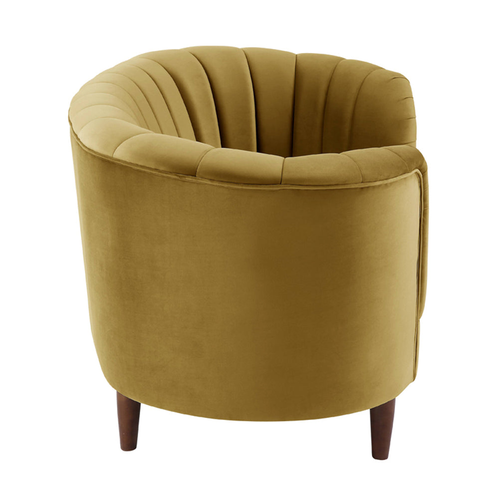 Millephri Olive Yellow Velvet Loveseat