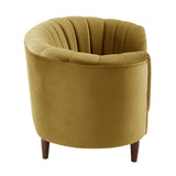 Millephri Olive Yellow Velvet Loveseat