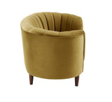 Millephri Olive Yellow Velvet Chair