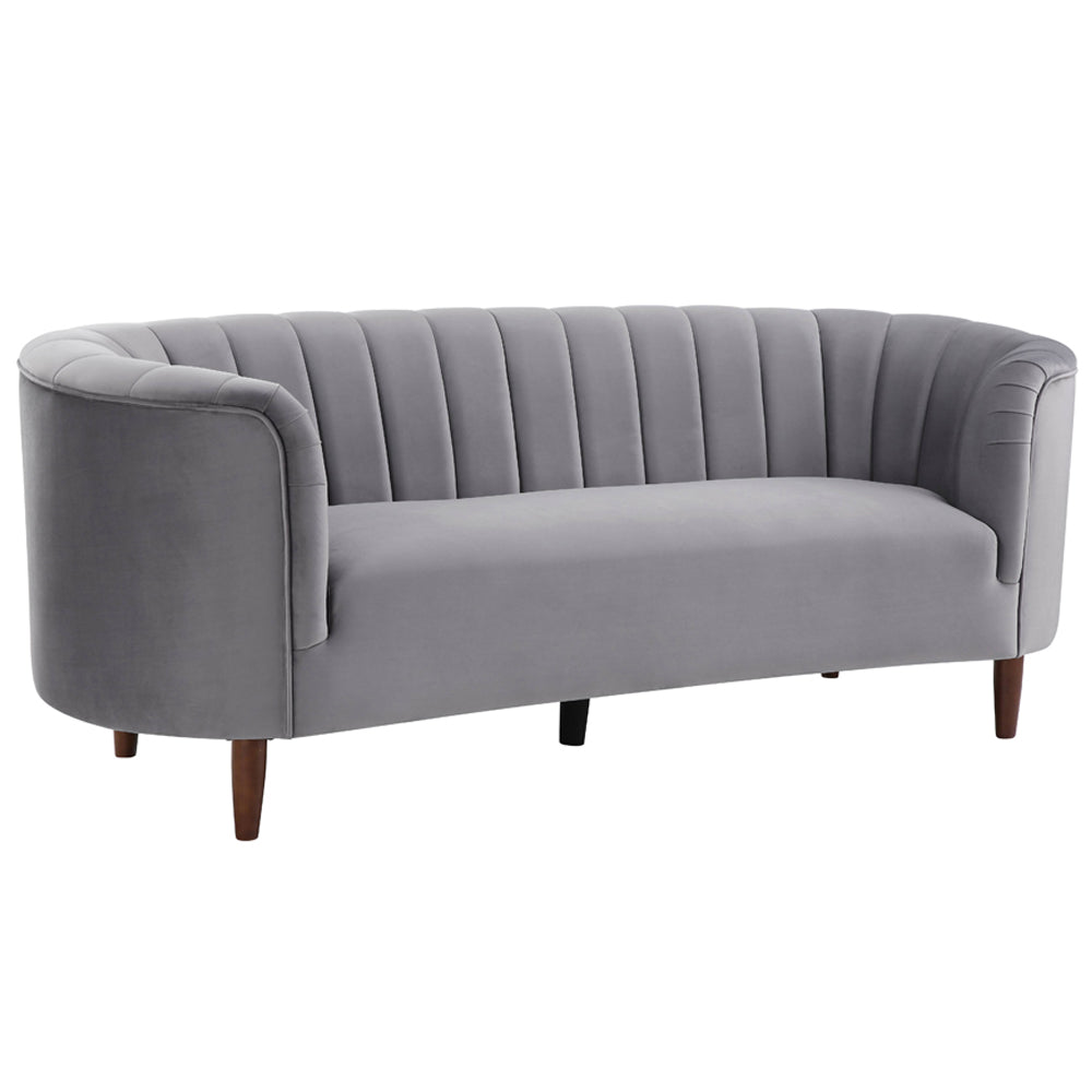 Millephri Gray Velvet Sofa