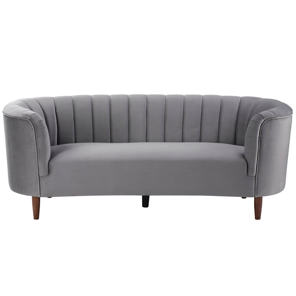 Millephri Gray Velvet Sofa