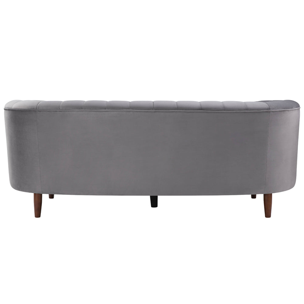 Millephri Gray Velvet Sofa