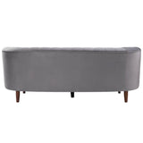 Millephri Gray Velvet Sofa