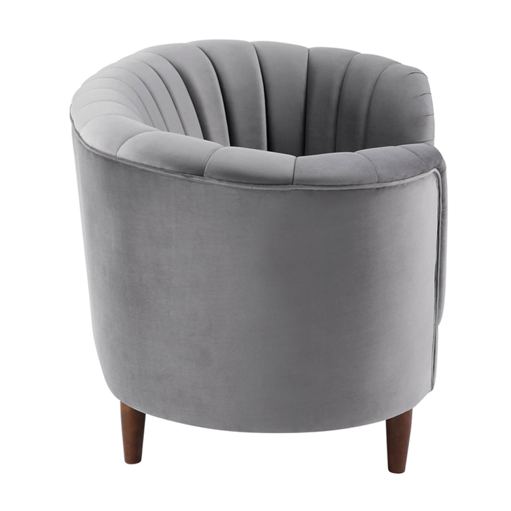 Millephri Gray Velvet Sofa
