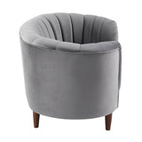 Millephri Gray Velvet Loveseat