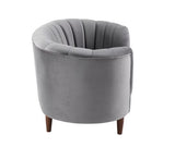 Millephri Gray Velvet Chair