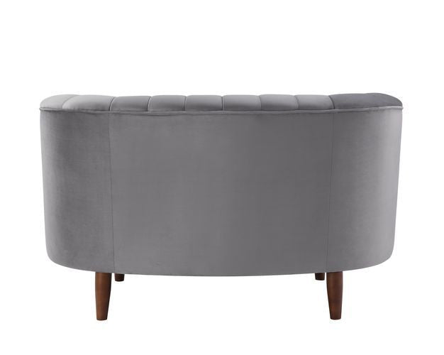 Millephri Gray Velvet Chair