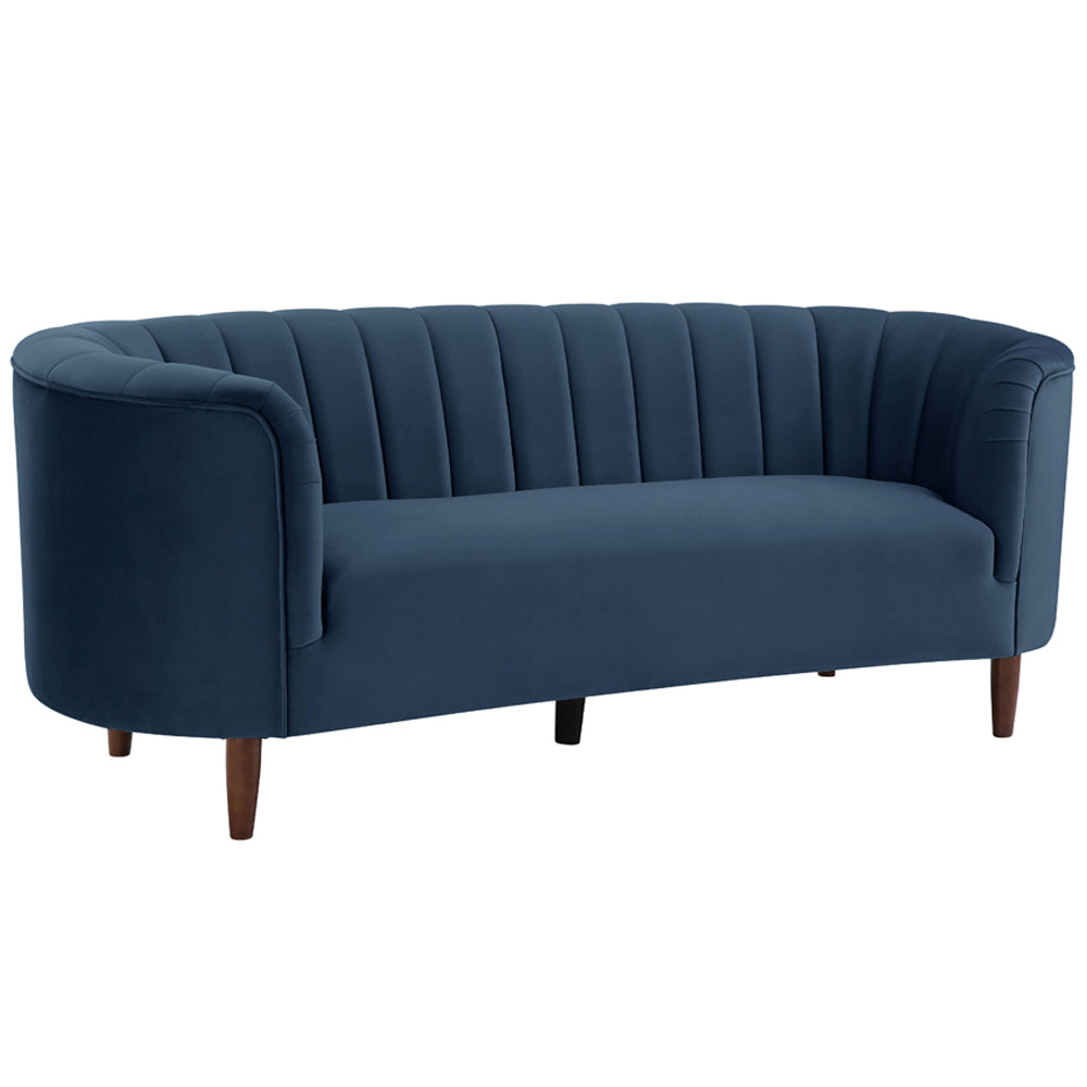 Millephri Blue Velvet Sofa