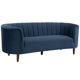 Millephri Blue Velvet Sofa
