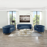 Millephri Blue Velvet Sofa