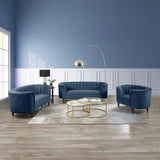Millephri Blue Velvet Sofa