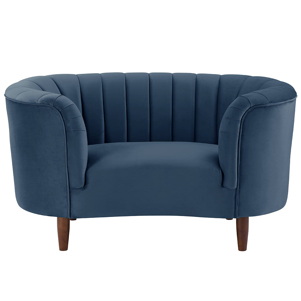 Millephri Blue Velvet Chair