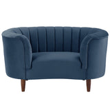 Millephri Blue Velvet Chair