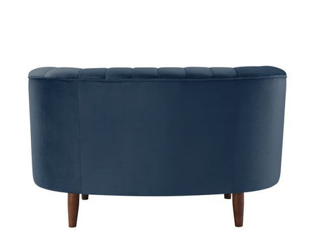 Millephri Blue Velvet Chair