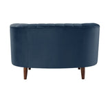 Millephri Blue Velvet Chair