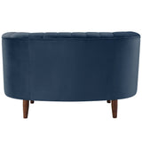 Millephri Blue Velvet Chair
