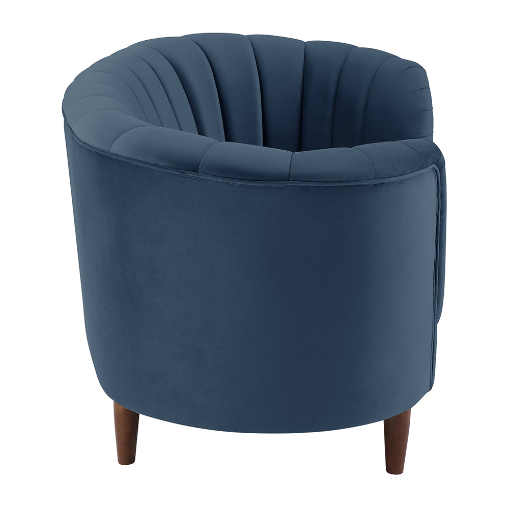Millephri Blue Velvet Chair