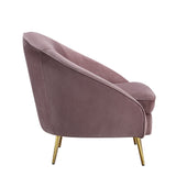 Abey Pink Velvet Sofa
